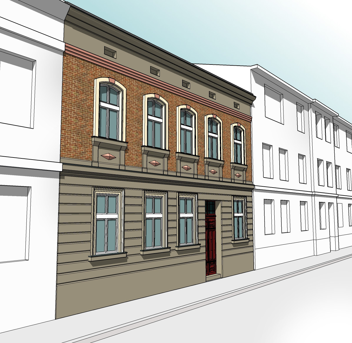 Budynek wielorodzinny (przebudowa kamienicy)